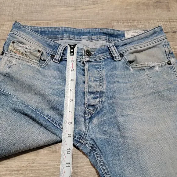 Diesel Light Blue Straight Men's Jeans - Picture 10 of 14